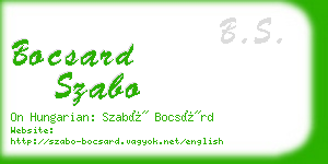 bocsard szabo business card